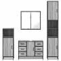 Set de muebles de baño 4 pzas madera contrachapada gris sonoma von , Badezimmermöbel - Ref: Foro24-3301203, Preis: 473,79 €, ...
