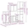 Set de muebles de baño 4 pzas madera contrachapada gris sonoma von , Badezimmermöbel - Ref: Foro24-3301203, Preis: 473,79 €, ...