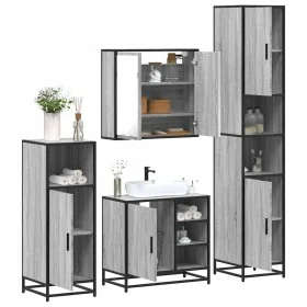 Set de muebles de baño 4 pzas madera contrachapada gris sonoma von , Badezimmermöbel - Ref: Foro24-3301208, Preis: 427,75 €, ...