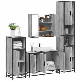 Set de muebles de baño 4 pzas madera contrachapada gris sonoma von , Badezimmermöbel - Ref: Foro24-3301193, Preis: 434,83 €, ...