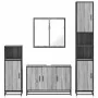 Set de muebles de baño 4 pzas madera contrachapada gris sonoma von , Badezimmermöbel - Ref: Foro24-3301193, Preis: 434,70 €, ...