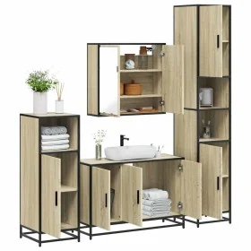Juego de muebles de baño 4 pzas contrachapada roble sonoma de , Muebles de baño - Ref: Foro24-3301191, Precio: 402,51 €, Desc...