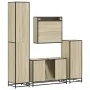 Juego de muebles de baño 4 pzas contrachapada roble sonoma by , Bathroom furniture - Ref: Foro24-3301191, Price: 402,19 €, Di...