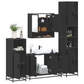 Juego de muebles de baño 4 pzas madera contrachapada negro von , Badezimmermöbel - Ref: Foro24-3301220, Preis: 439,23 €, Raba...