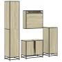 Juego de muebles de baño 4 pzas contrachapada roble sonoma von , Badezimmermöbel - Ref: Foro24-3301236, Preis: 341,23 €, Raba...