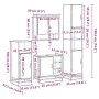 Juego de muebles de baño 4 pzas contrachapada roble sonoma von , Badezimmermöbel - Ref: Foro24-3301236, Preis: 341,23 €, Raba...