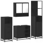 Juego de muebles de baño 4 pzas madera contrachapada negro de , Muebles de baño - Ref: Foro24-3301295, Precio: 347,40 €, Desc...