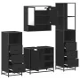 Juego de muebles de baño 4 pzas madera contrachapada negro de , Muebles de baño - Ref: Foro24-3301295, Precio: 347,40 €, Desc...