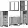 Set de muebles de baño 4 pzas madera contrachapada gris sonoma de , Muebles de baño - Ref: Foro24-3301248, Precio: 336,86 €, ...