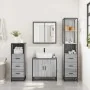 Set de muebles de baño 4 pzas madera contrachapada gris sonoma de , Muebles de baño - Ref: Foro24-3301248, Precio: 336,86 €, ...