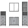 Set de muebles de baño 4 pzas madera contrachapada gris sonoma de , Muebles de baño - Ref: Foro24-3301248, Precio: 336,86 €, ...