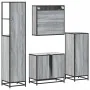Set de muebles de baño 4 pzas madera contrachapada gris sonoma de , Muebles de baño - Ref: Foro24-3301248, Precio: 336,86 €, ...