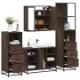 Set de muebles baño 4 pzas madera contrachapada roble marrón von , Badezimmermöbel - Ref: Foro24-3301274, Preis: 331,55 €, Ra...