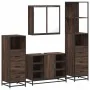 Set de muebles baño 4 pzas madera contrachapada roble marrón von , Badezimmermöbel - Ref: Foro24-3301274, Preis: 331,55 €, Ra...