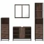 Set de muebles baño 4 pzas madera contrachapada roble marrón von , Badezimmermöbel - Ref: Foro24-3301274, Preis: 331,55 €, Ra...