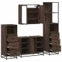 Set de muebles baño 4 pzas madera contrachapada roble marrón von , Badezimmermöbel - Ref: Foro24-3301274, Preis: 331,55 €, Ra...