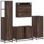 Set de muebles baño 4 pzas madera contrachapada roble marrón von , Badezimmermöbel - Ref: Foro24-3301274, Preis: 331,55 €, Ra...