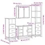 Set de muebles baño 4 pzas madera contrachapada roble marrón von , Badezimmermöbel - Ref: Foro24-3301274, Preis: 331,55 €, Ra...