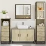 Juego de muebles de baño 4 pzas contrachapada roble sonoma von , Badezimmermöbel - Ref: Foro24-3301281, Preis: 326,97 €, Raba...