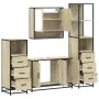 Juego de muebles de baño 4 pzas contrachapada roble sonoma von , Badezimmermöbel - Ref: Foro24-3301281, Preis: 326,97 €, Raba...