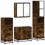 Set de muebles baño 4 pzas madera contrachapada roble ahumado by , Bathroom furniture - Ref: Foro24-3301257, Price: 332,01 €,...