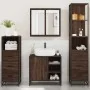 Set de muebles baño 4 pzas madera contrachapada roble marrón de , Muebles de baño - Ref: Foro24-3301269, Precio: 327,69 €, De...