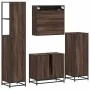Set de muebles baño 4 pzas madera contrachapada roble marrón de , Muebles de baño - Ref: Foro24-3301269, Precio: 327,69 €, De...