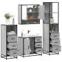 Set de muebles de baño 4 pzas madera contrachapada gris sonoma von , Badezimmermöbel - Ref: Foro24-3301288, Preis: 368,80 €, ...