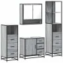 Set de muebles de baño 4 pzas madera contrachapada gris sonoma von , Badezimmermöbel - Ref: Foro24-3301288, Preis: 368,80 €, ...
