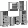 Set de muebles de baño 4 pzas madera contrachapada gris sonoma von , Badezimmermöbel - Ref: Foro24-3301288, Preis: 368,80 €, ...