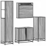 Set de muebles de baño 4 pzas madera contrachapada gris sonoma von , Badezimmermöbel - Ref: Foro24-3301288, Preis: 368,80 €, ...