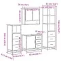 Set de muebles de baño 4 pzas madera contrachapada gris sonoma von , Badezimmermöbel - Ref: Foro24-3301288, Preis: 368,80 €, ...