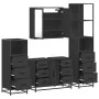 Juego de muebles de baño 4 pzas madera contrachapada negro von , Badezimmermöbel - Ref: Foro24-3301260, Preis: 448,85 €, Raba...