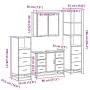 Juego de muebles de baño 4 pzas madera contrachapada negro von , Badezimmermöbel - Ref: Foro24-3301260, Preis: 448,85 €, Raba...