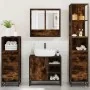Set de muebles baño 4 pzas madera contrachapada roble ahumado de , Muebles de baño - Ref: Foro24-3301297, Precio: 314,06 €, D...