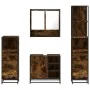 Set de muebles baño 4 pzas madera contrachapada roble ahumado de , Muebles de baño - Ref: Foro24-3301297, Precio: 314,06 €, D...