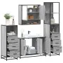 Set de muebles de baño 4 pzas madera contrachapada gris sonoma de , Muebles de baño - Ref: Foro24-3301283, Precio: 356,10 €, ...