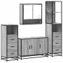 Set de muebles de baño 4 pzas madera contrachapada gris sonoma de , Muebles de baño - Ref: Foro24-3301283, Precio: 356,10 €, ...