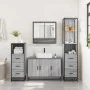 Set de muebles de baño 4 pzas madera contrachapada gris sonoma de , Muebles de baño - Ref: Foro24-3301283, Precio: 356,10 €, ...