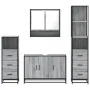 Set de muebles de baño 4 pzas madera contrachapada gris sonoma de , Muebles de baño - Ref: Foro24-3301283, Precio: 356,10 €, ...