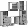 Set de muebles de baño 4 pzas madera contrachapada gris sonoma de , Muebles de baño - Ref: Foro24-3301283, Precio: 356,10 €, ...