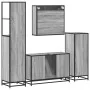 Set de muebles de baño 4 pzas madera contrachapada gris sonoma de , Muebles de baño - Ref: Foro24-3301283, Precio: 356,10 €, ...