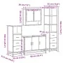 Set de muebles de baño 4 pzas madera contrachapada gris sonoma de , Muebles de baño - Ref: Foro24-3301283, Precio: 356,10 €, ...