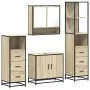 Juego de muebles de baño 4 pzas contrachapada roble sonoma by , Bathroom furniture - Ref: Foro24-3301276, Price: 311,13 €, Di...