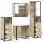 Juego de muebles de baño 4 pzas contrachapada roble sonoma by , Bathroom furniture - Ref: Foro24-3301276, Price: 311,13 €, Di...