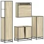Juego de muebles de baño 4 pzas contrachapada roble sonoma by , Bathroom furniture - Ref: Foro24-3301276, Price: 311,13 €, Di...