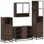 Set de muebles baño 4 pzas madera contrachapada roble marrón by , Bathroom furniture - Ref: Foro24-3301304, Price: 344,28 €, ...