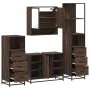 Set de muebles baño 4 pzas madera contrachapada roble marrón by , Bathroom furniture - Ref: Foro24-3301304, Price: 344,28 €, ...