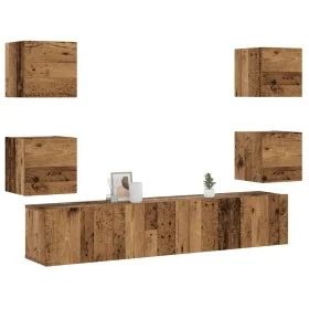 Muebles de TV de pared 6 uds madera vieja madera de ingeniería von , TV-Möbel - Ref: Foro24-3328967, Preis: 169,46 €, Rabatt: %