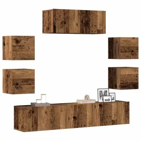 Conjunto de mueble de TV 7 piezas montado la pared madera vieja von , TV-Möbel - Ref: Foro24-3329013, Preis: 213,23 €, Rabatt: %